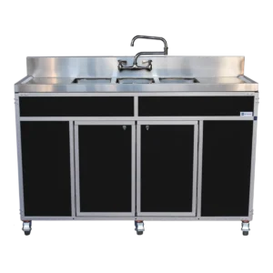 Monsam three basin portable commercial sink for rent