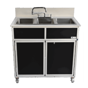 Monsam three basin portable sink for rent